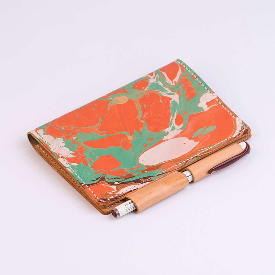 Genuine Leather Marble Passport Case 