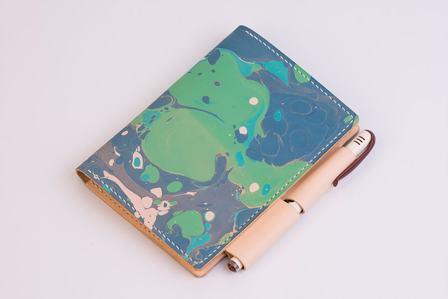 Genuine Leather Marble Passport Case 