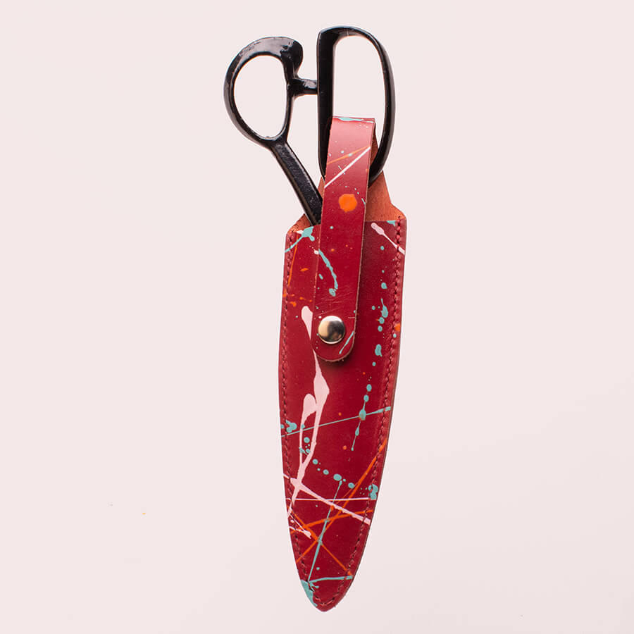 Genuine Leather Splatter  Tailor Scissors Case 